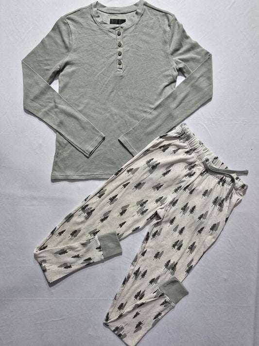 Women's pant set - green tree