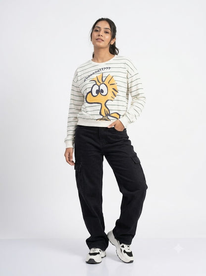 Women's loop knit t-shirt - what